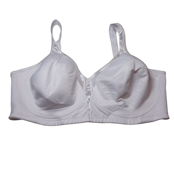 Playtex Full Figure 18 Hour Sleek & Smooth Wireless Bra Sz 44D White 4803 - Picture 2 of 10